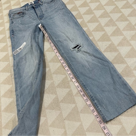 NWOT Tommy Hilfiger high rise straight leg crop jeans Abigail wash - Picture 4 of 8